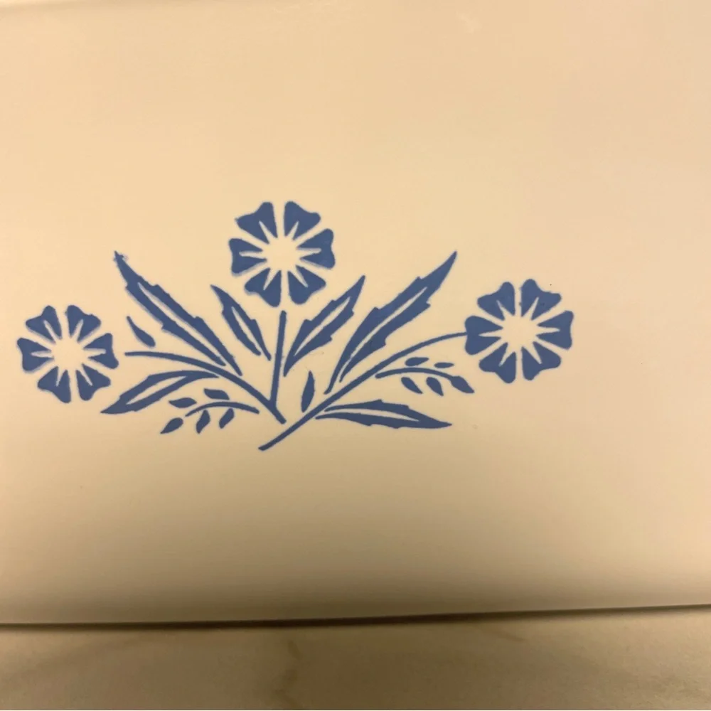 VTG Corning Ware Blue Cornflower 2QT Loaf Bread Pan Baking P-315-B USA 9x5x3 - Picture 6 of 10
